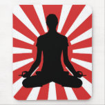 Rising Sun Yoga meditation Pose Mousepad