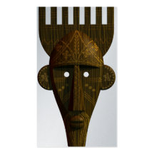 Ritual African Mask Business Card Templates