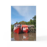 River Boats in Indonesia Greeting Card