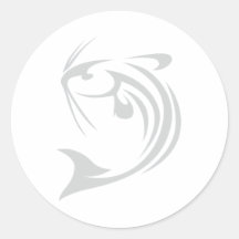 River Catfish Round Stickers