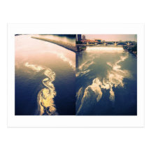 river clouds postcard
