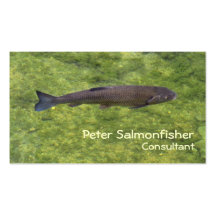 River fish swimming business card template