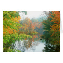 River in Autumn Cards