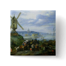 River Landscape Pinback Buttons