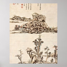 River landscape in the nature by Wang Yuanqi Posters