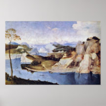 River Landscape With A Draftsman By Niederländisch Posters