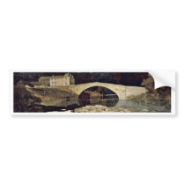 River Landscape With Cattle Herd By John Sell Cotm Bumper Stickers