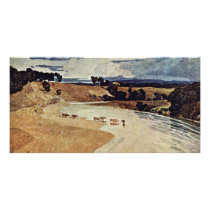 River Landscape With Cattle Herd By John Sell Cotm Photo Cards