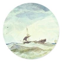River Landscape With Cattle Herd By John Sell Cotm Sticker