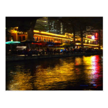River Night Life Postcard