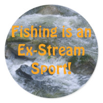 RIVER RAPIDS Fishing & Fishermen Fun Stickers