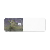 Riverbank wall, River Thames, London Return Address Label