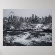 Riverfront Park Winter Storm - Spokane Washington Print