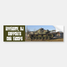 Riverside, NJ Supports Our Troops Bumper Sticker