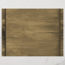 rivetted grungy gold metal plate flyer design
