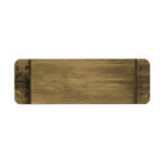 rivetted grungy gold metal plate return address labels