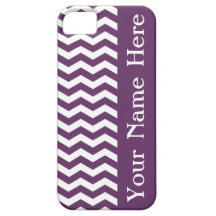 Riviera Lavendar Wave Chevron with name iPhone 5 Cover