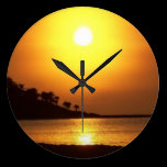 Riviera Maya Cancun Mexico Caribbean Sea at Dawn wall clocks