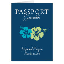 Riviera Maya Passport Wedding Invitation Greeting Cards