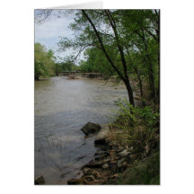 Rivière de cuillère cartes de vœux