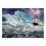 RMS Titanic and Iceberg Painting Greeting Cards