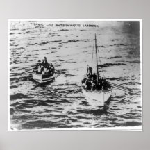 RMS Titanic - Life Boats on Way to RMS Carpathia Posters