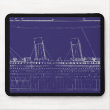 RMS Titanic Original Blueprint, Enhanced for Colou Mouse Pad
