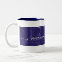 RMS Titanic Original Blueprint, Enhanced for Colou Coffee Mugs