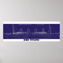 RMS Titanic Original Blueprint, Enhanced for Colou