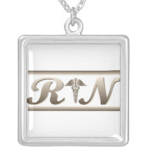 RN Caduceus Personalized Necklace