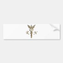 RN Gold Bumper Sticker