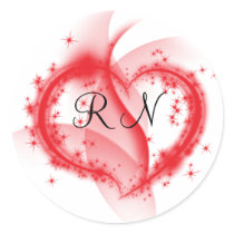 RN heart Stickers