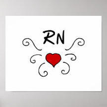 RN Love Tattoo Poster