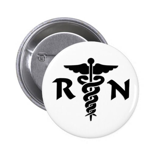 RN Medical Symbol Button