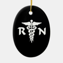 RN Medical Symbol Christmas Ornaments