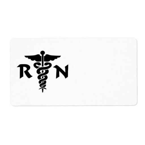 RN Medical Symbol Custom Shipping Labels
