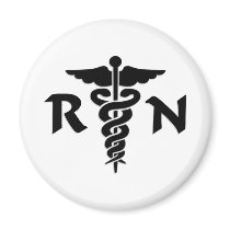 RN Medical Symbol Refrigerator Magnets