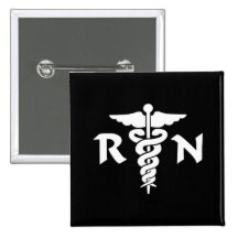 RN Medical Symbol Pins