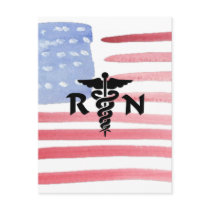 RN Medical Symbol Postcards