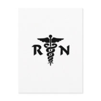 RN Medical Symbol Postcards