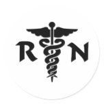 RN Medical Symbol Stickers