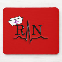 RN QRS Nurse Cap Design Mousepad