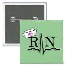 RN QRS Nurse Cap Design Pin