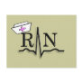RN QRS Nurse Cap Design Postcard