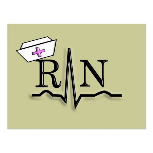 RN QRS Nurse Cap Design Postcard