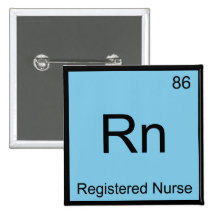 Rn - Registered Nurse Chemistry Element Symbol Tee Pin
