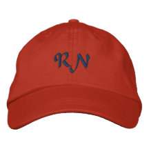 RN: Registered Nurse Embroidered Baseball Caps
