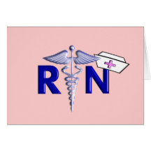 RN (Registered Nurse) Gifts-Embossed Style Greeting Card