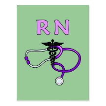 RN Stethoscope Postcard