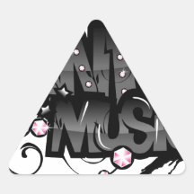 RNB Music Triangle Sticker
